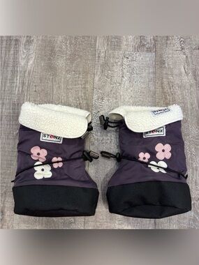Stonz Purple Kids Booties with Sherpa Cuffs